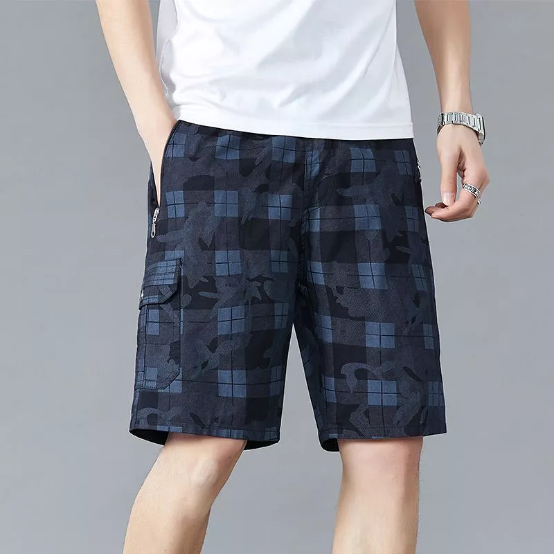 Summer men's cropped pure cotton shorts