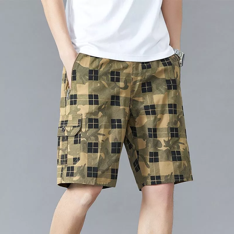 Summer men's cropped pure cotton shorts