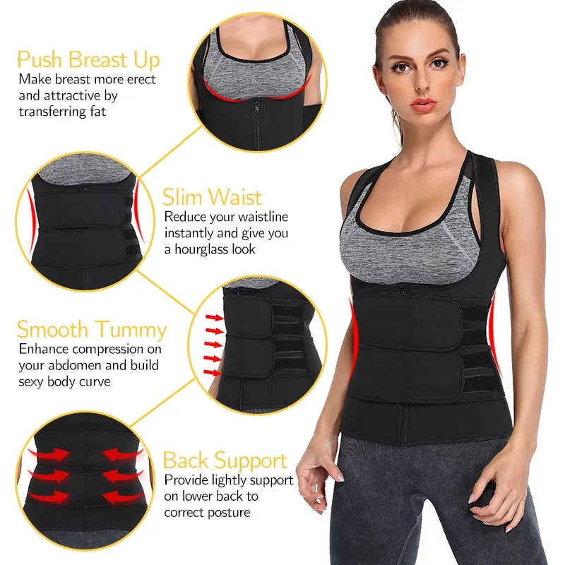 Sweat Waist Trainer Vest Slimming Corset for Weight Loss Body Shaper