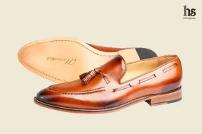 Tassel Loafer With Cord Stich On The Vamp- Tan