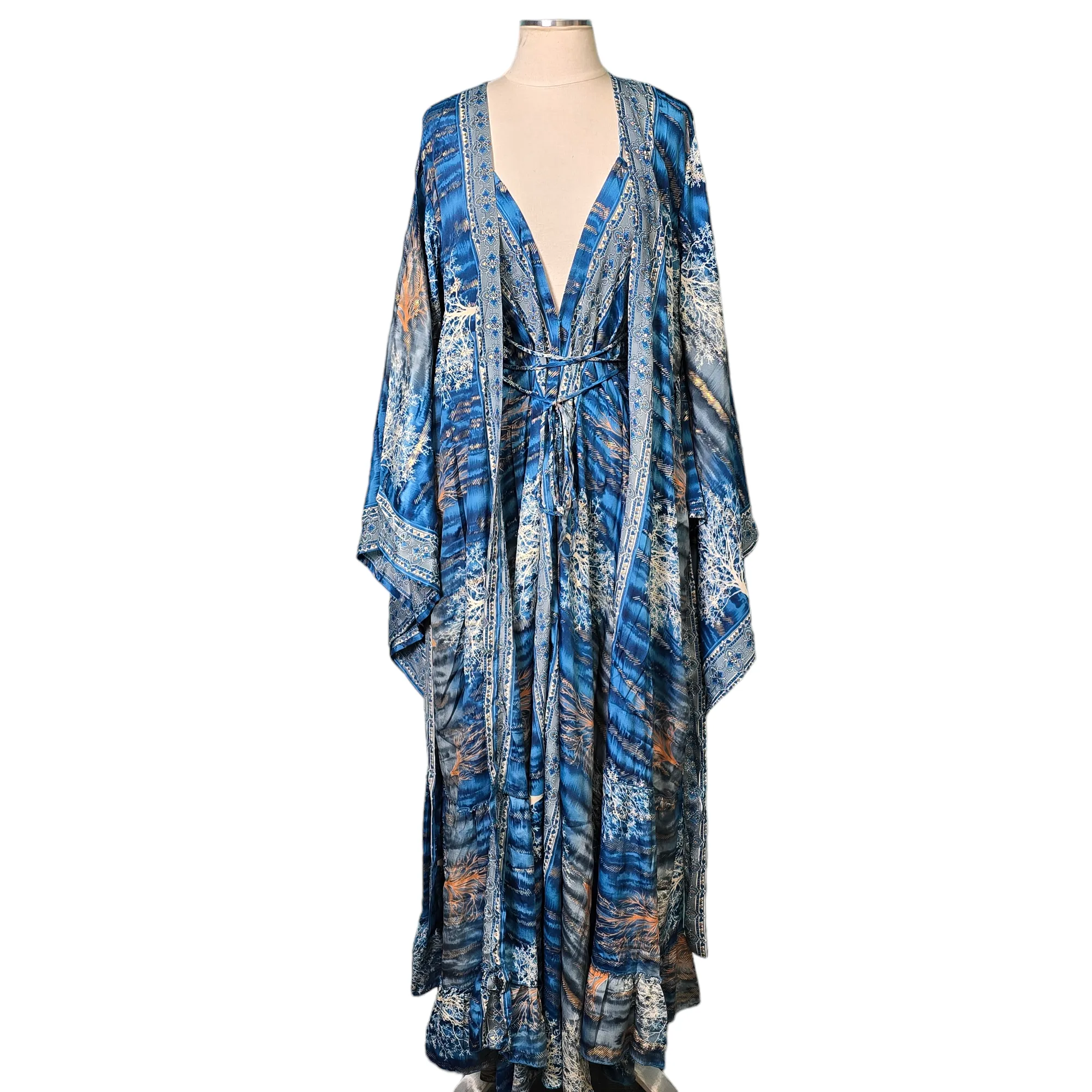 The Blue Tree of Life Kimono Collection