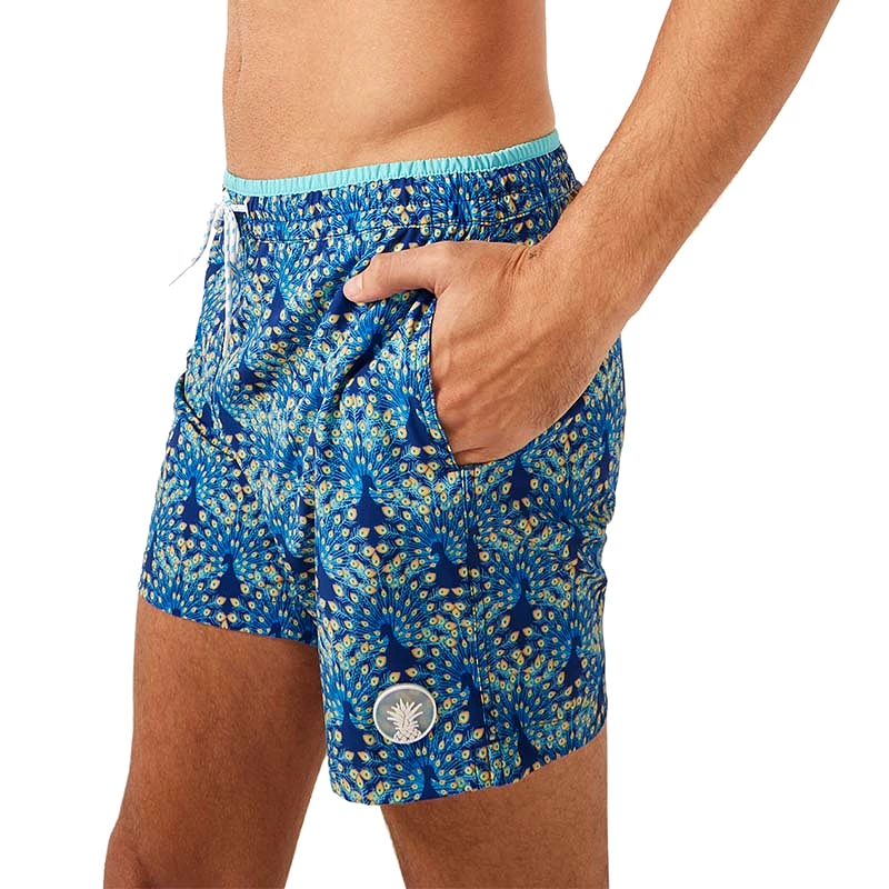 The Fan Out Lined 5.5 inch Swim Shorts