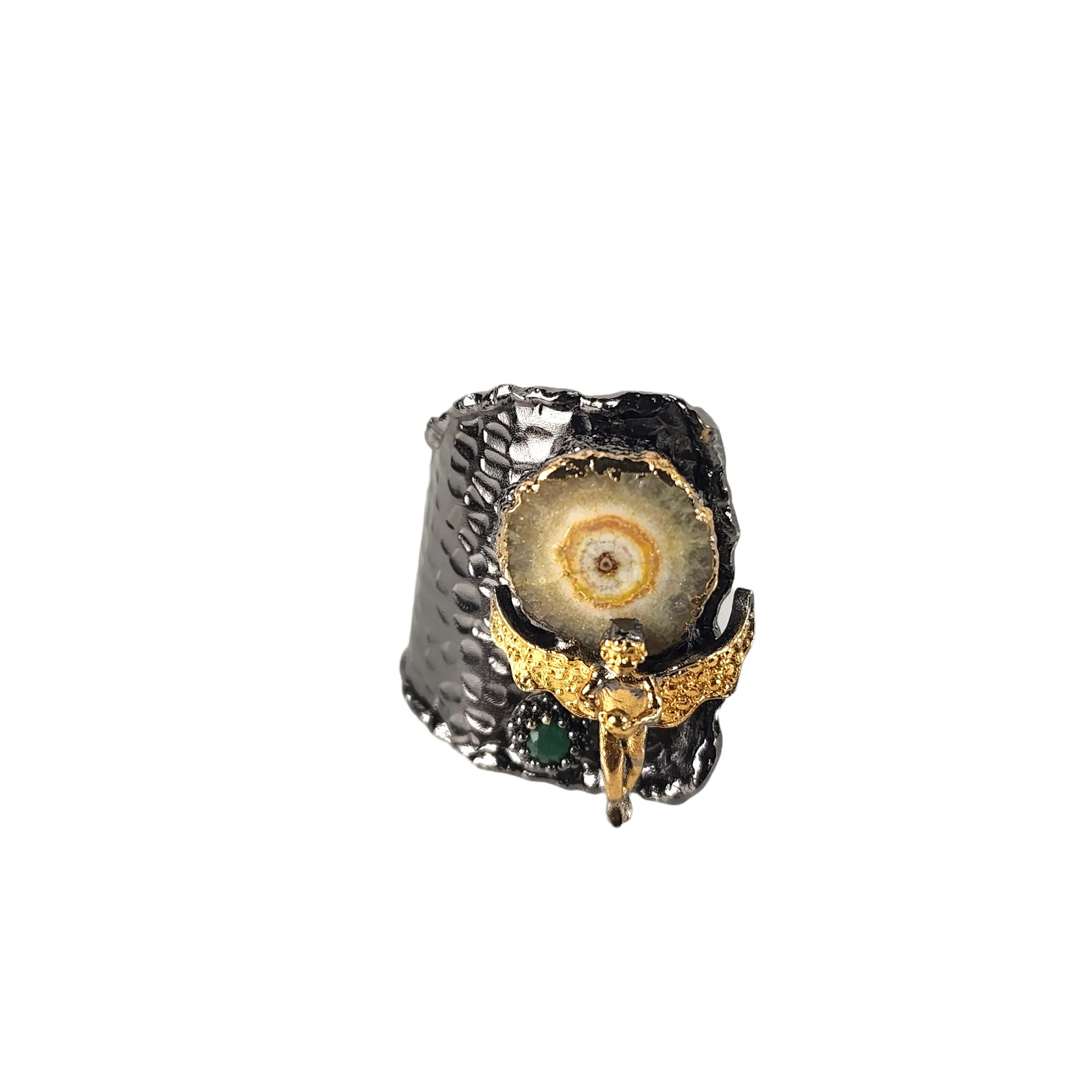 The Milly Wearable Art Solar Quartz Wrap Ring Collection