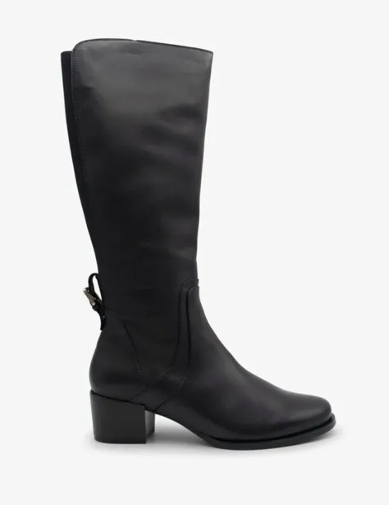 The Tall Riding Boot with Back Gore in Black