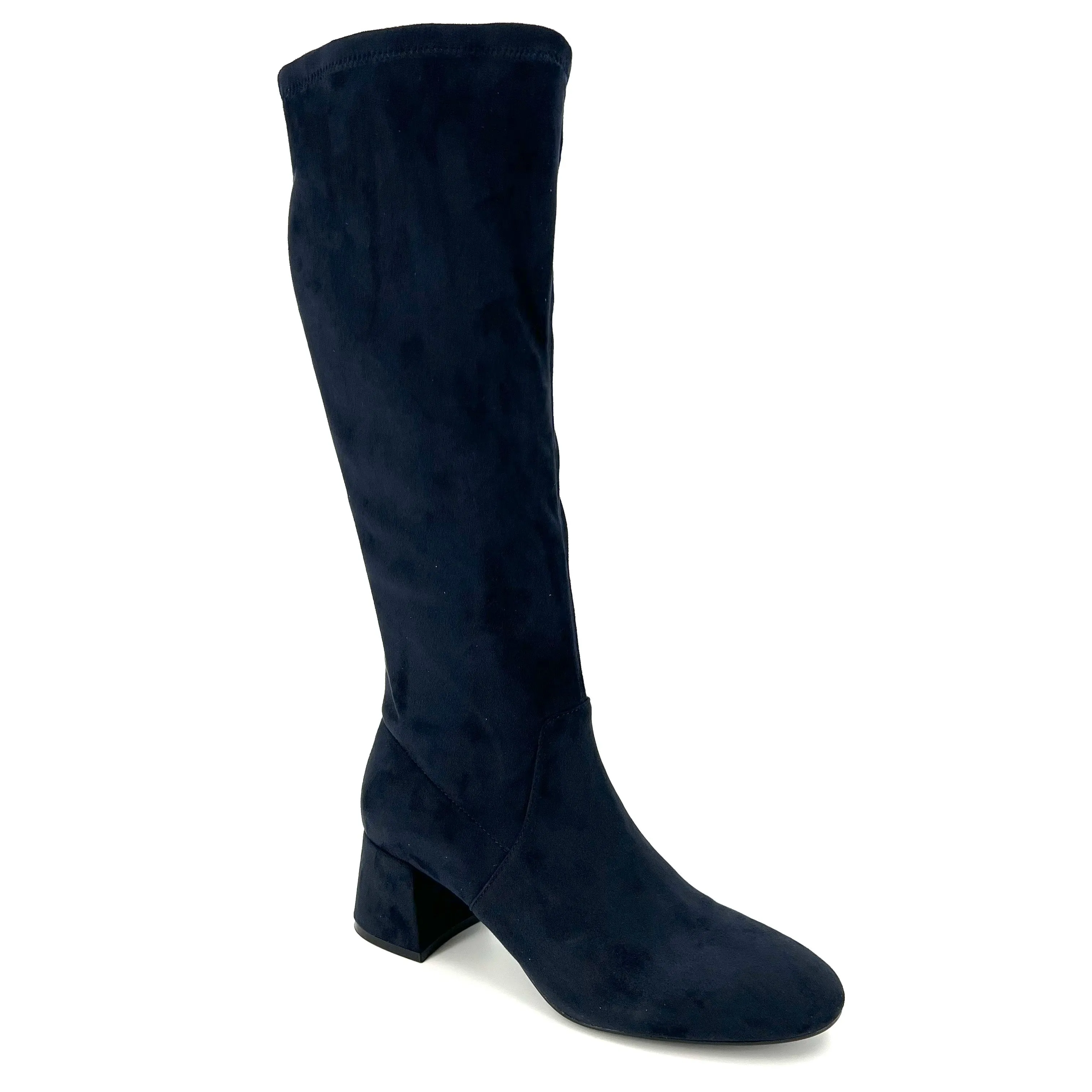 The Tall Stretch Knee Boot In Navy