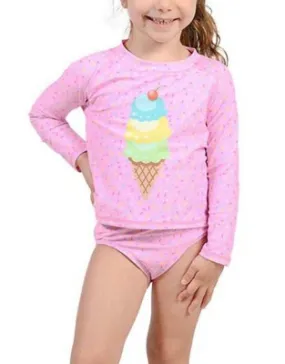 Toddler Girls' Ingear Ice Cream Rashguard Swim Set