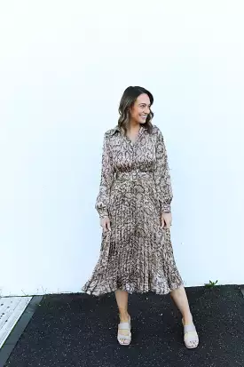 Uma Dress (Bronze Print)