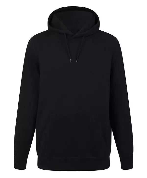 Unisex Black Organic Cotton Pullover Hoodie - Adult