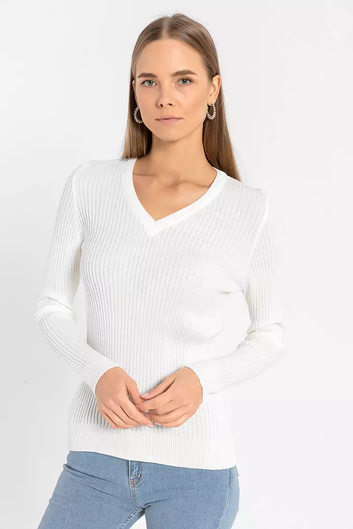 V NECK SWEATER