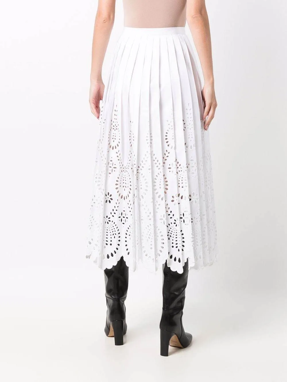 Valentino Womens Skirt Sangallo in White