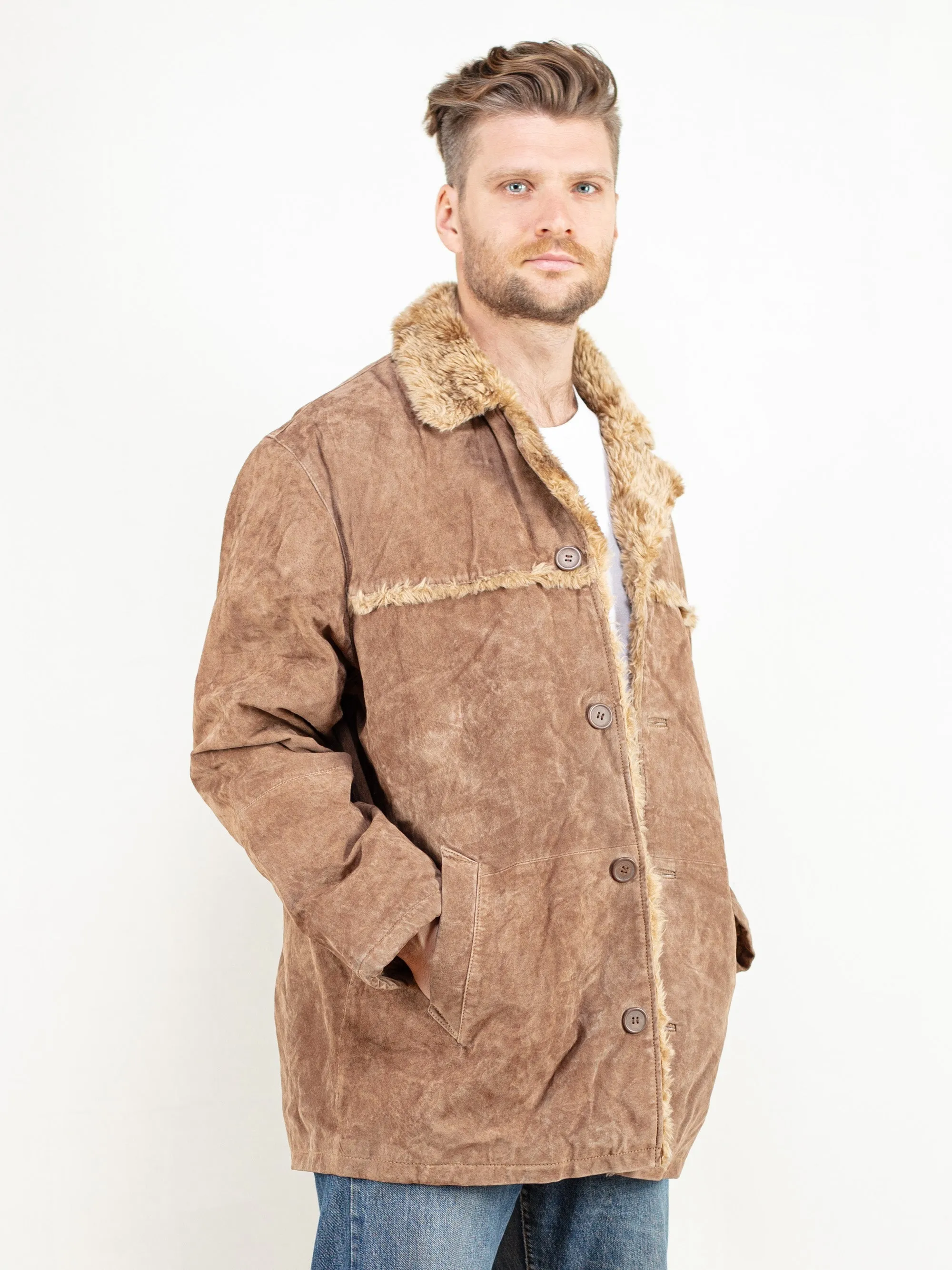 Vintage 70's Suede Sherpa Coat