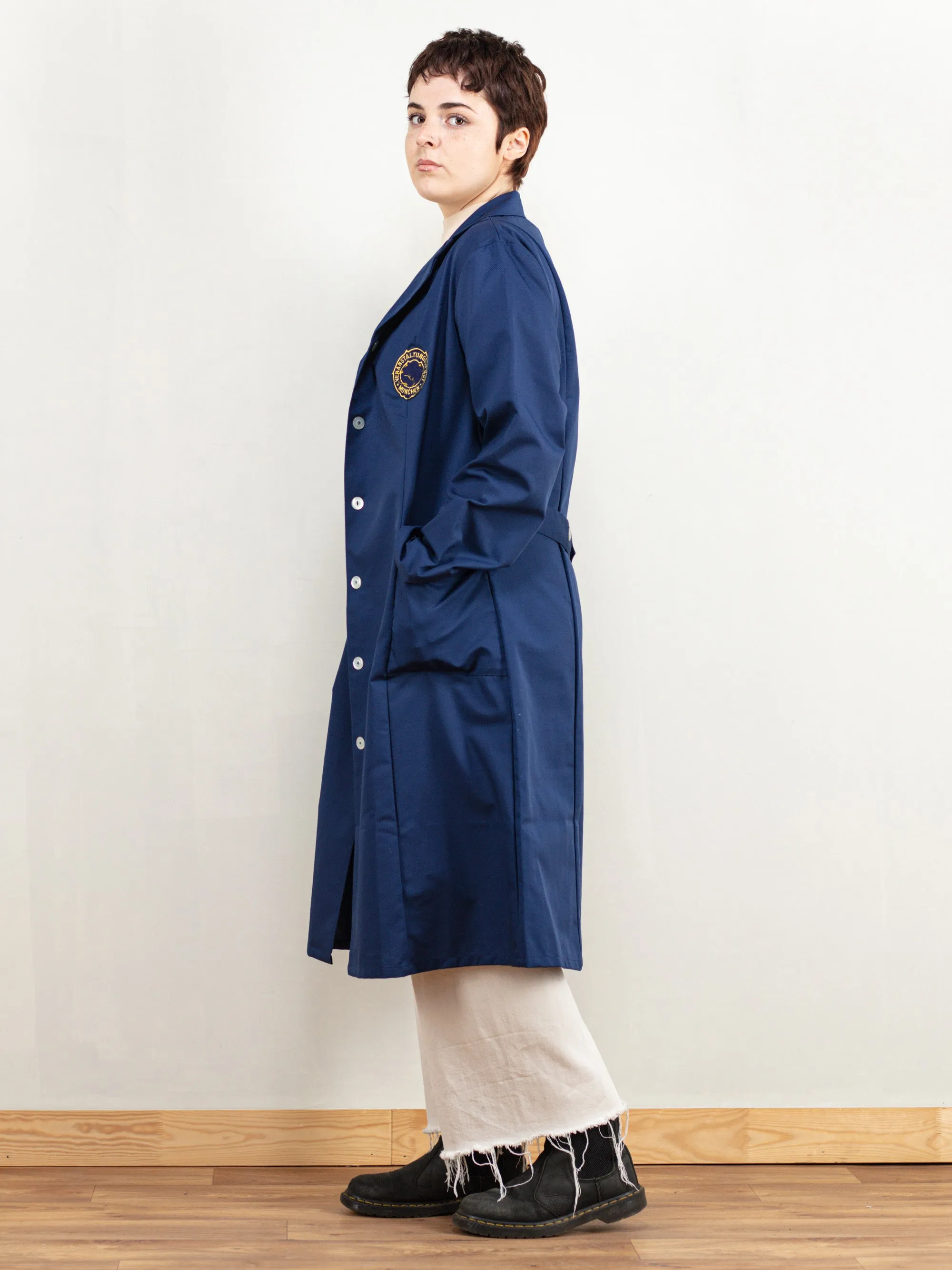 Vintage 90's Women Blue Work Coat