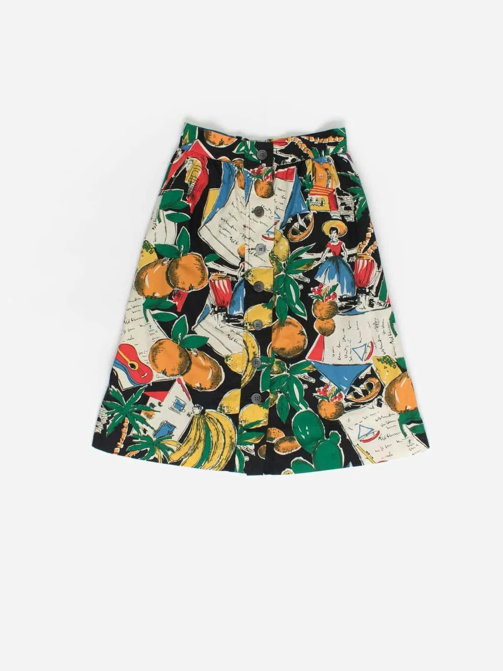 Vintage J. Crew fruit patterned skirt – XS