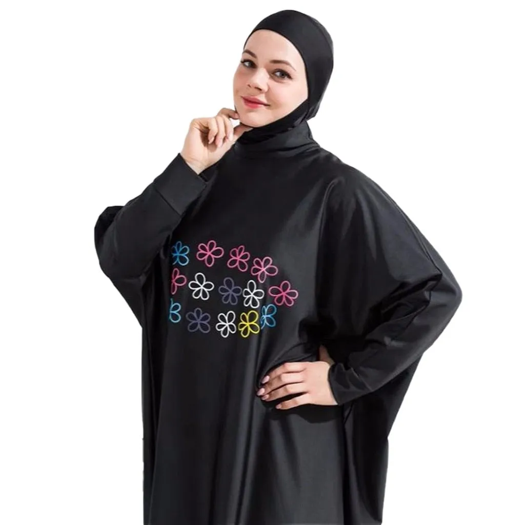 Women Muslim Swimwear Beachwear 3pcs Sport Swimsuit Burkinis