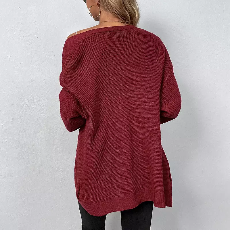 Women's Cardigans Kniting Plain Twist