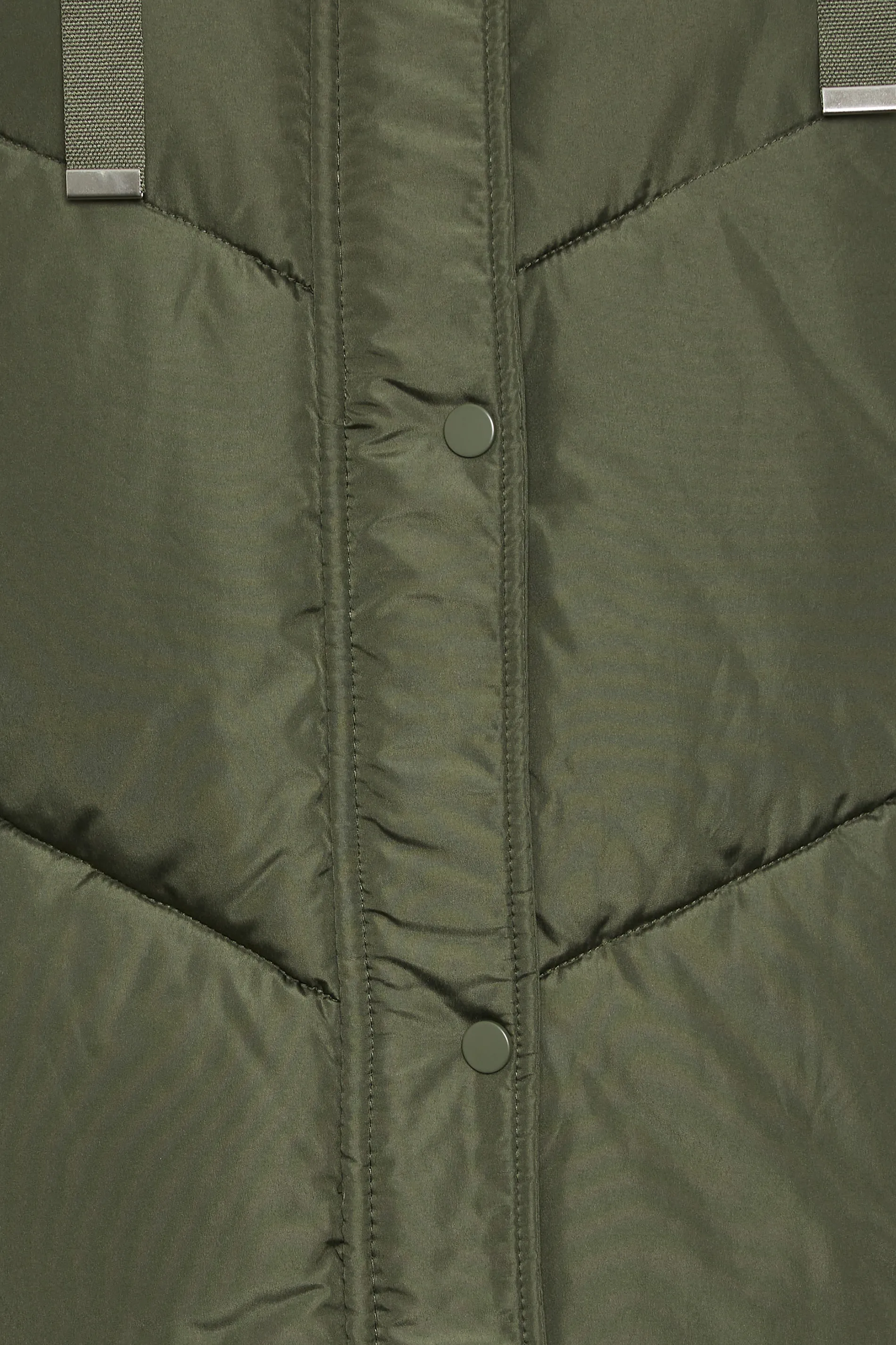 YOURS Curve Green Quilted Longline Hooded Gilet